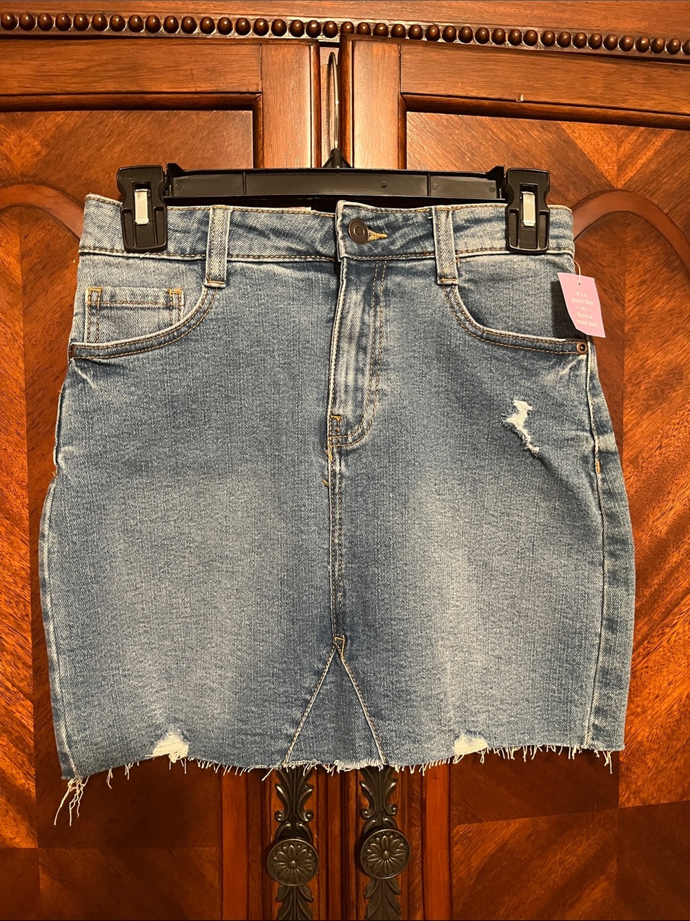 Maurice’s Evsie Brand for Girls Denim Distressed Mini Skirt